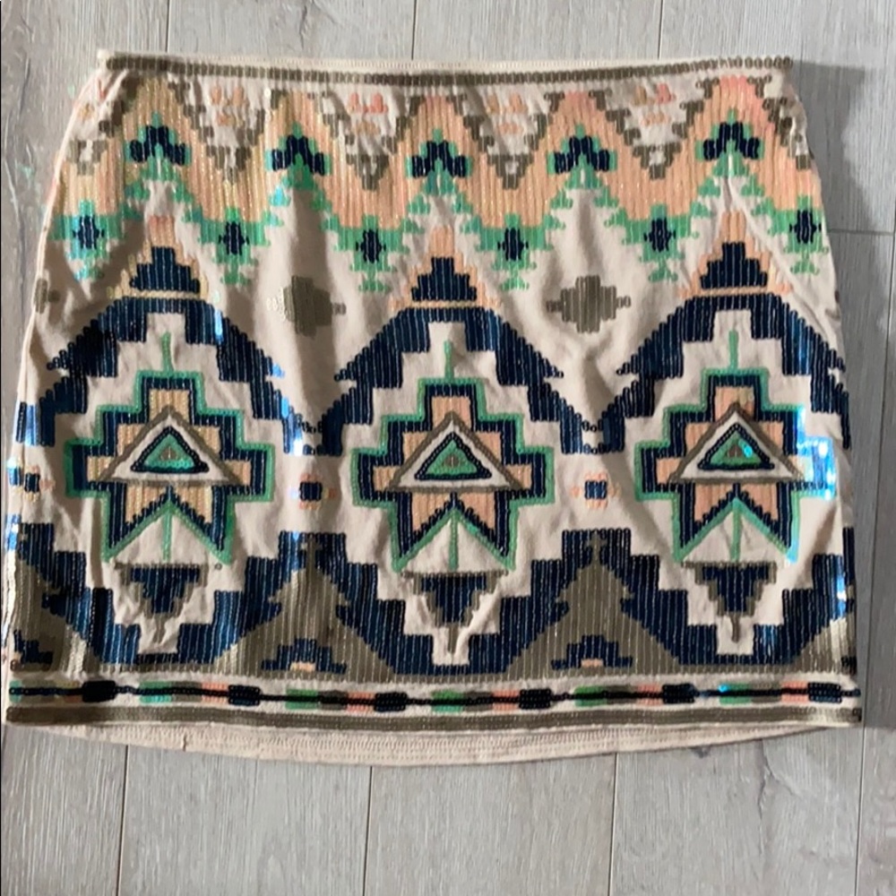 Mini sequin skirt